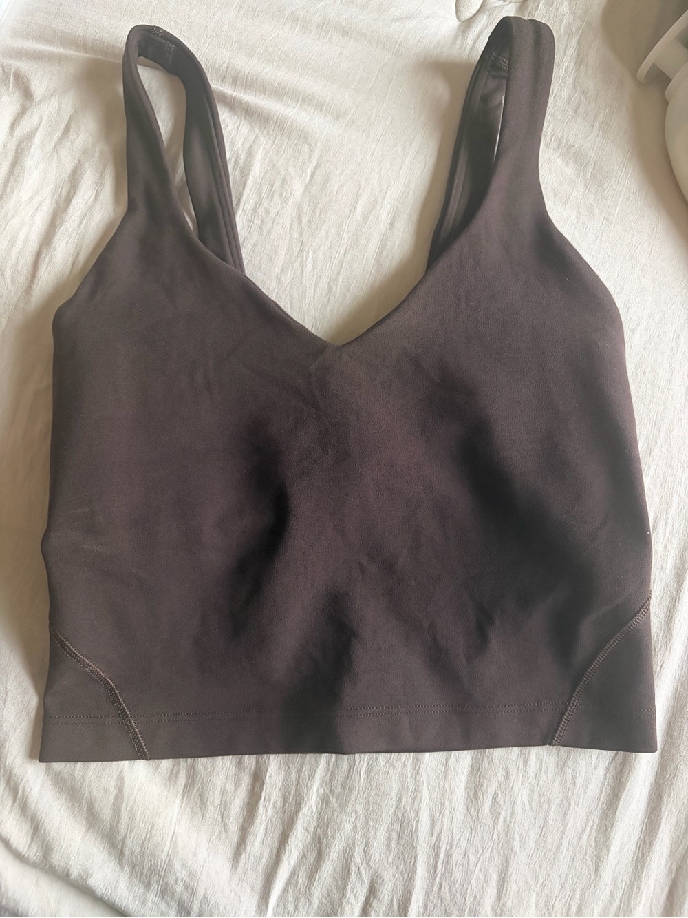 lululemon athletica Longline V-Neck Bralette — Dark Brown